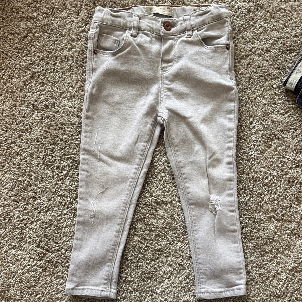 Zara Light Gray Kids Jeans